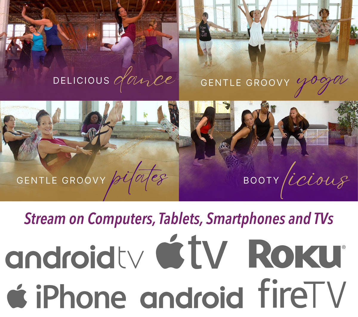 Delicious Dance / Bootylicious / Gentle Groovy Yoga & Pilates Bundle